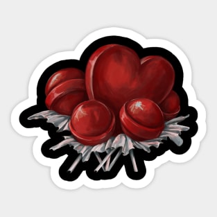 Red lollipops Sticker